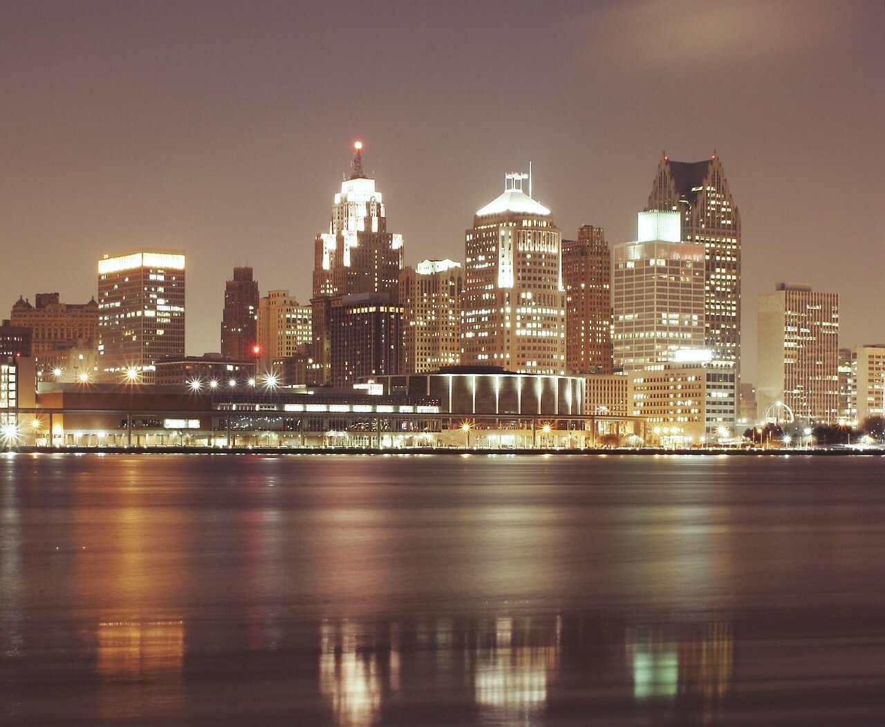 Detroit Michigan night